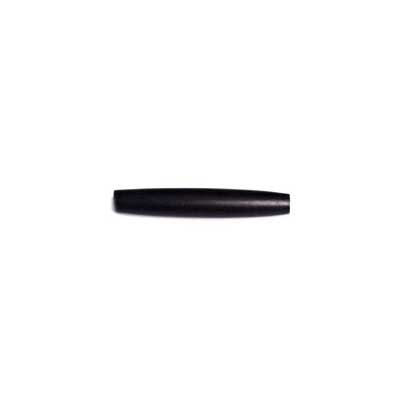 Single black 1.5 inch bone hairbone pipe bead shown small on a white background
