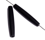 1.5'' Bone Hairbone Pipe Beads, 25pc Black