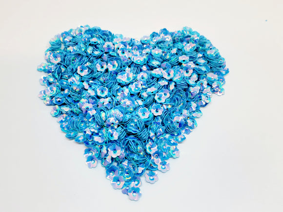 6mm Flower Sequins, Blue