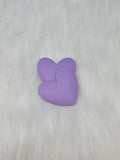 Pair of 37mm matte resin heart cabochons (cabs) in #11 Light Purple