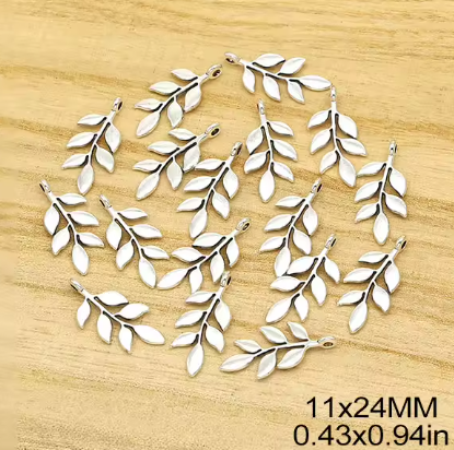 11mmx24mm Silver Vine