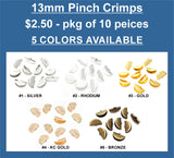 Pinch Crimp Ends, 10pc