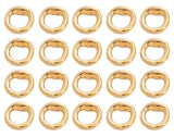 Double Hole Connector Rings- 14KT Gold 20pc