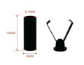 Black 6 x 15mm cord end stopper tube with its two-prong insert and size marks