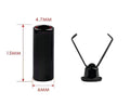 Gunmetal 6 x 15mm cord end stopper tube with its two-prong insert and size marks