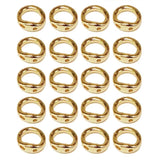 Double Hole Connector Rings- 18KT Gold 20pc