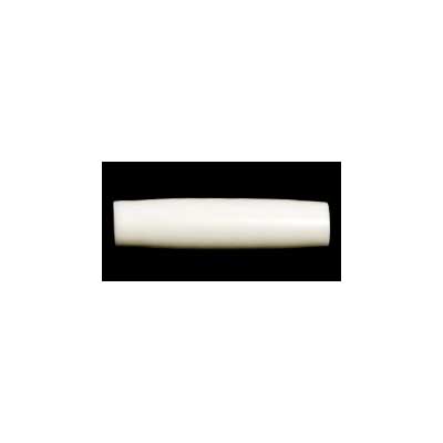 Single ivory 1 inch bone hairbone pipe bead on a black background