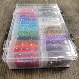 Assorted Box, 24 colors of 4mm Glass Bicone Beads
