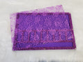 XLarge 8 x 11.5 inch magnetic-lid bead board with a purple rose lace lid, purple glitter frame and purple tray