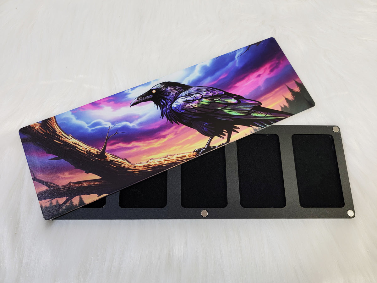 Same raven bead board in the Long 3.5 x 10.5 inch size with four black velvet-flocked wells