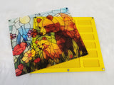 Magnetic Lid Beading Board - Stained Glass Bear & Cub