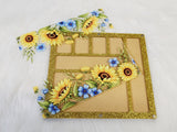 Magnetic Lid Beading Board - Sunflowers and Blue Flowers