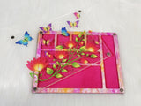 Magnetic Lid Beading Board - Lotus & butterflies