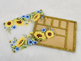 Magnetic Lid Beading Board - Sunflowers and Blue Flowers