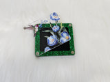 Magnetic Lid Beading Board - Hummingbirds w/ Blue Flowers