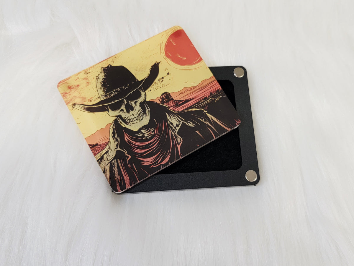 Same Old West bead board in the XSmall 2.5 x 3 inch size with a single black velvet-flocked well