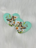 Busy Beaver Exclusives - Premium 3D 37mm Resin Heart Cabochons - Yellow Butterfly