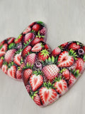 Busy Beaver Exclusives - Premium 3D  37mm Resin Heart Cabochons - Mixed Strawberries