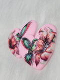 Busy Beaver Exclusives - Premium 3D 37mm Resin Heart Cabochons - Humming Bird