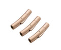 Three rose curved tube magnetic clasps with a 23 x 4mm inside hole