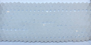 4mm Glass Bicone, Frosted Crystal