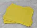 Stack of #29 yellow glow-in-the-dark glitter faux leather sheets with a fine shimmer