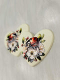 Busy Beaver Exclusives - Premium 3D 37mm Resin Heart Cabochons - Lady Bug