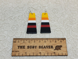 Resin Slab Inlay Earrings, color Combo #33