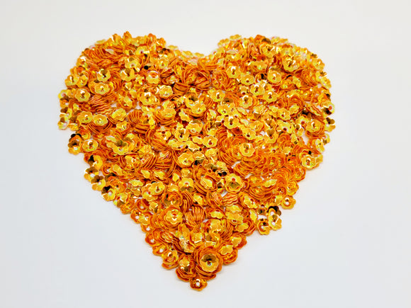 6mm Flower Sequins, Orange