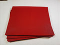 Stack of #3 dark red faux leather sheets with a pebbled grain texture