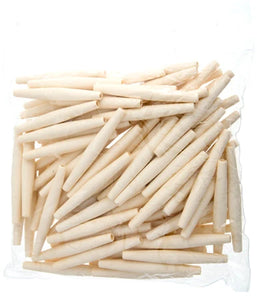 3'' Acrylic Hairbone Pipe Beads 100pc White