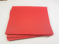 Stack of #4 red faux leather sheets with a pebbled grain texture