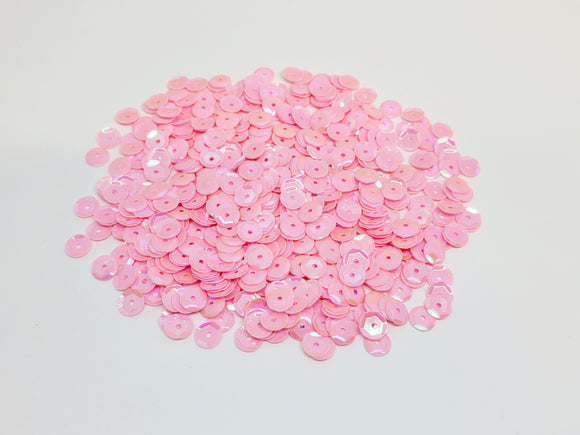 6mm Round Sequins, Light Pink