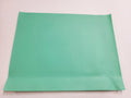 Stack of #8 turquoise green faux leather sheets with a pebbled grain texture
