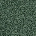Close-up of Preciosa 11/0 Czech glass seed beads in alabaster eucalyptus solgel