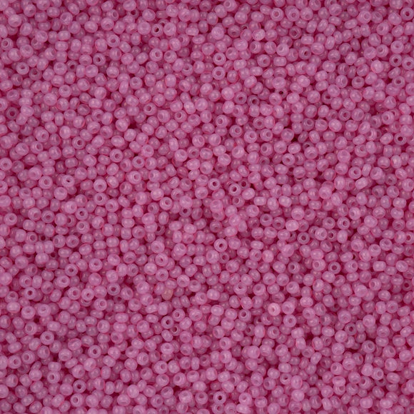 Preciosa 11/0 Seed Beads Alabaster Fuchsia Solgel