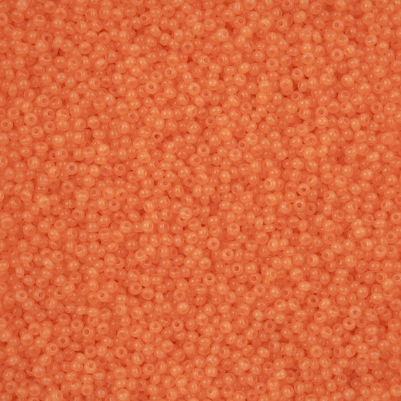 Preciosa 11/0 Seed Beads Alabaster Orange Solgel