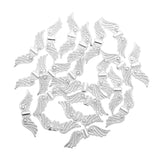 Angel Wings Silver, 7x24mm Metal Spacer Bead