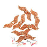 Angel Wings Silver, 7x24mm Metal Spacer Bead