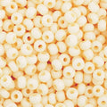 Close-up of Preciosa 11/0 Czech glass seed beads in opaque bone solgel