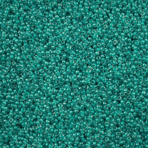 Preciosa 11/0 Seed Beads Crystal Green C/L Luster