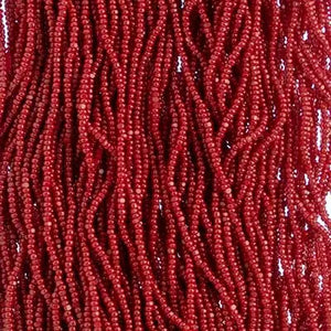 Preciosa 13/0 Charlotte True Cut Beads, Dark Red