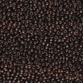 Close-up of Preciosa 11/0 Czech glass seed beads in transparent brown