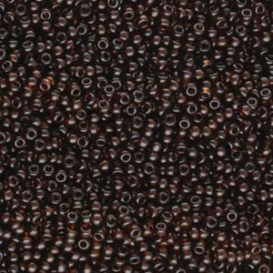 Preciosa 11/0 Seed Beads Transparent Dark Topaz