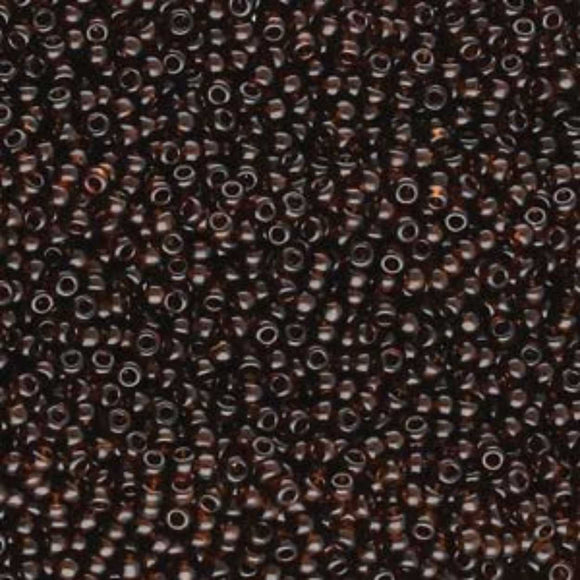 Preciosa 11/0 Seed Beads Transparent Dark Topaz