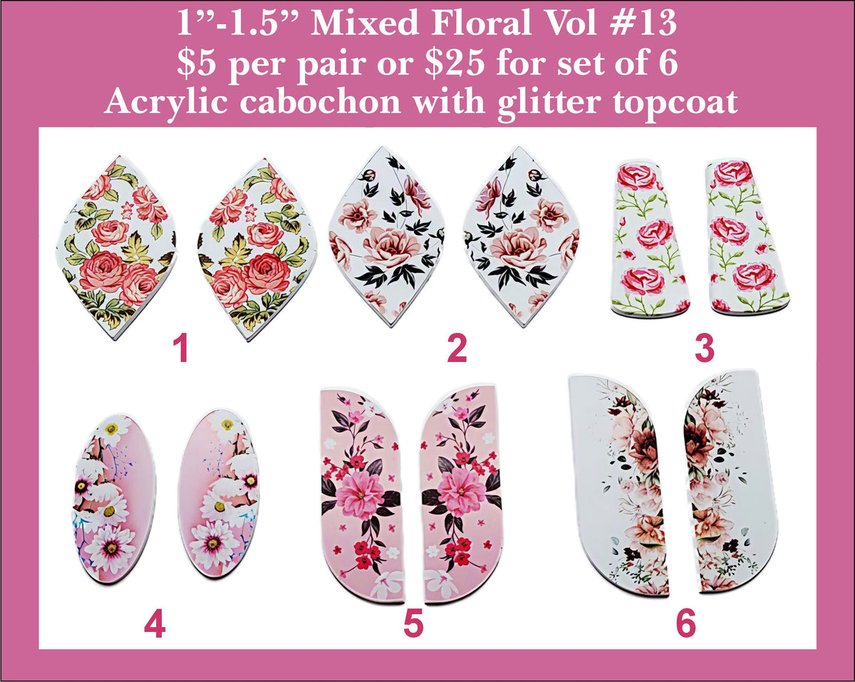 1'' to 1.5'' Florals Vol 13