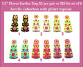 1.5'' Flower Garden Trap, Acrylic Cabochon