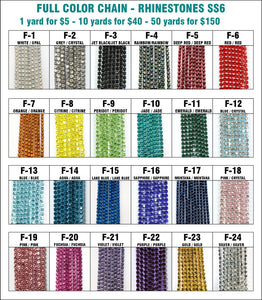 Full Color Chain - Rhinestone Banding ss6