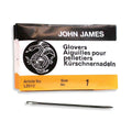 John James glovers needles in their package with one needle shown below