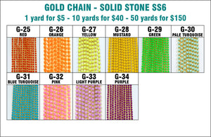 Gold Chain -  Solid Stone